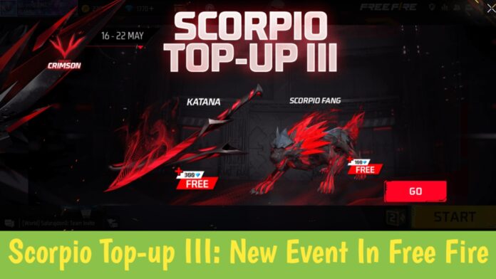 Scorpio Top-up III: New Event In Free Fire Max