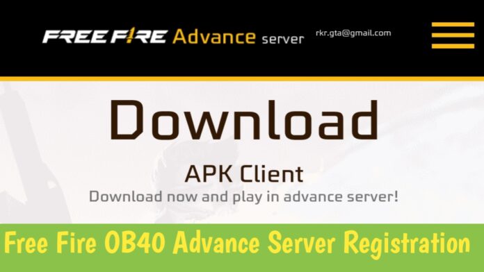 Free Fire Max OB40 Advance Server Apk And Registration