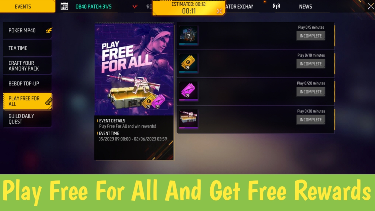 Play Free For All And Get Free Rewards