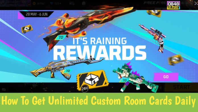 How To Get Unlimited Custom Room Cards Daily In Free Fire Max