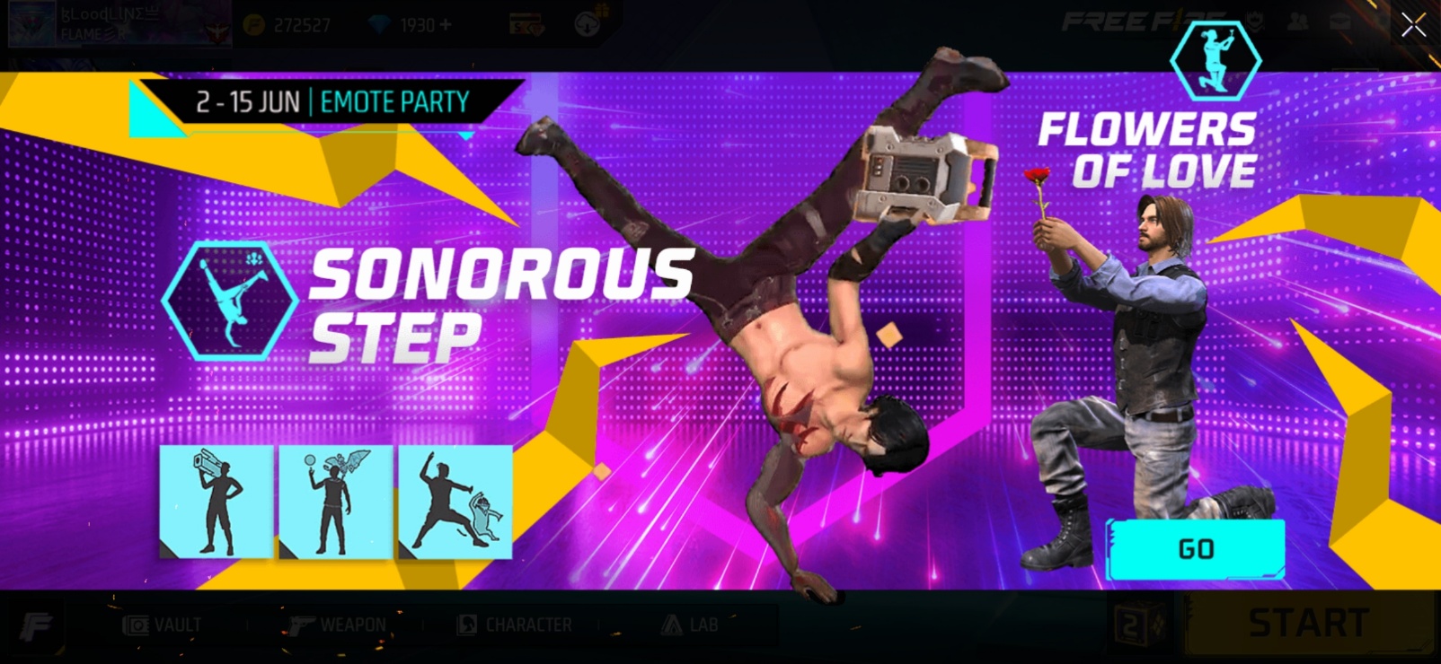 How To Get The Sonorous Step Emote In Free Fire