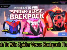 Booyah To Win Spider Verse Backpack For Free In Free Fire