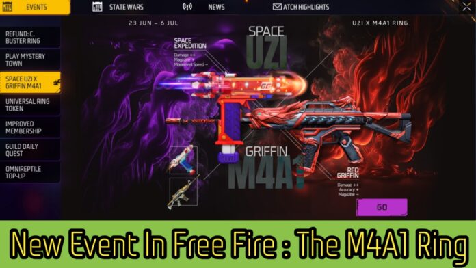 New Event In Free Fire Max: M4A1 Ring