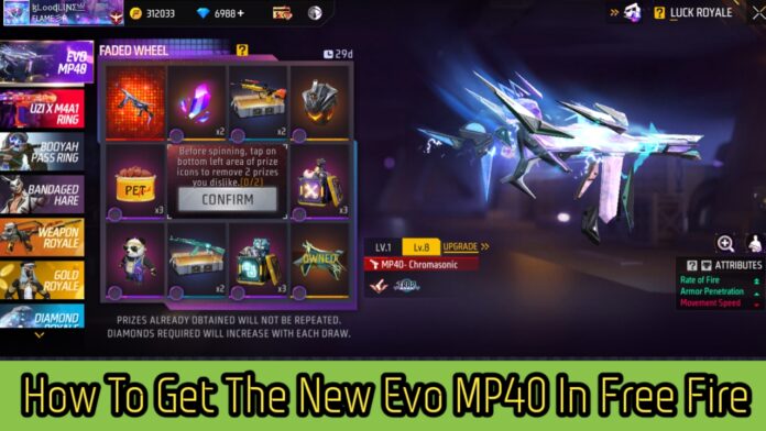 How To Get The New Evo MP40 In Free Fire Max