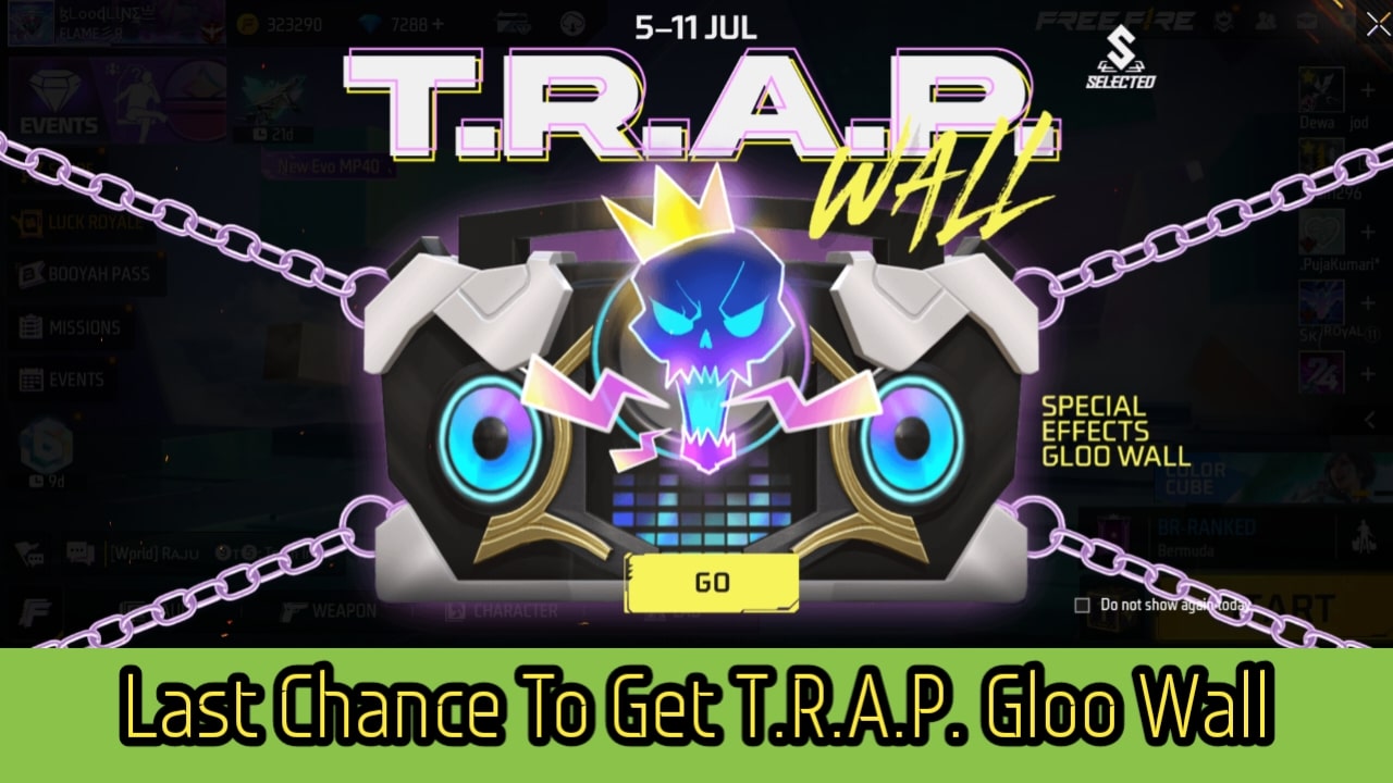 Last Chance To Get Special Animation Gloo Wall In Free Fire Max: The T.R.A.P. Gloo Wall