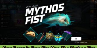 New Event In Free Fire Max: The Mythos Fist