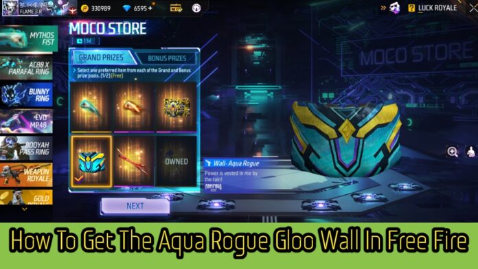 How To Get The Aqua Rogue Gloo Wall In Free Fire Max
