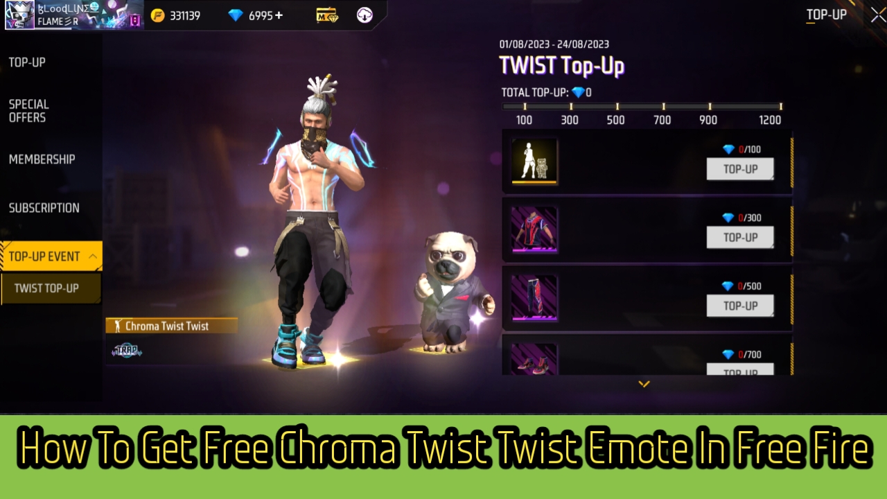 How To Get Free Chroma Twist Twist Emote In Free Fire Max