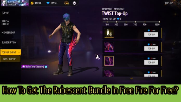 How To Get The Rubescent Bundle In Free Fire Max For Free