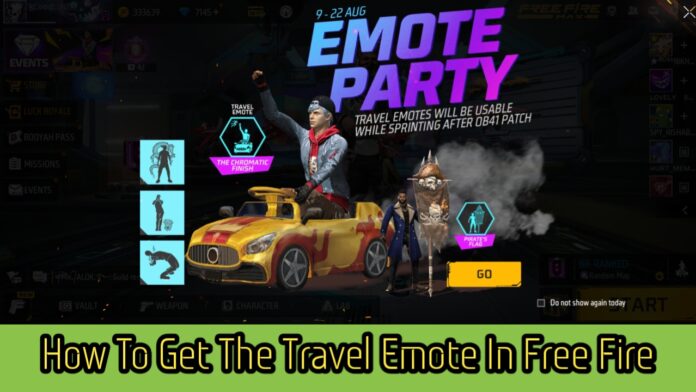 How To Get The Travel Emote In Free Fire Max