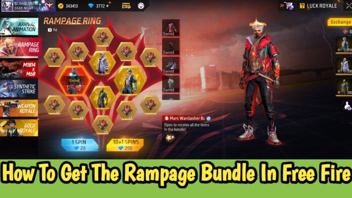 How To Get The Rampage Bundle In Free Fire Max