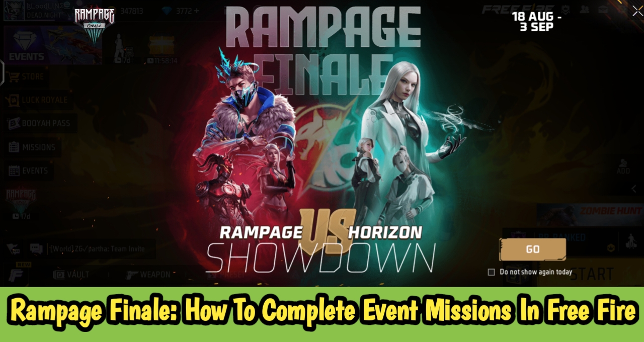 Rampage Finale: How To Complete New Grand Event Missions In Free Fire Max