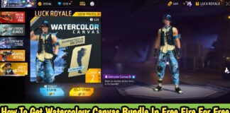 How To Get The Watercolour Canvas Bundle In Free Fire For Free