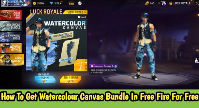 How To Get The Watercolour Canvas Bundle In Free Fire For Free