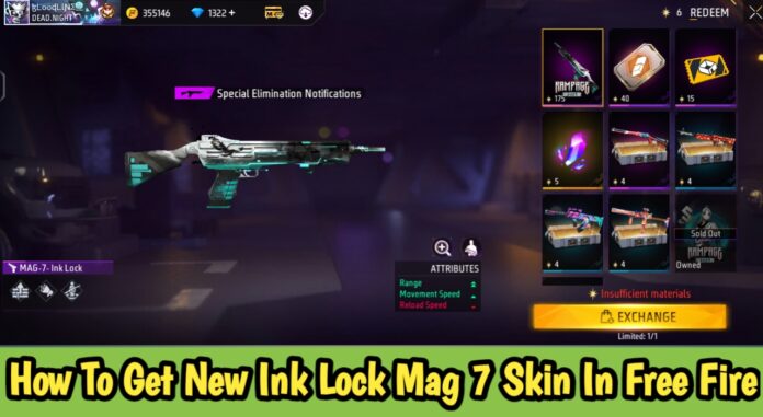 How To Get The New Ink Lock Mag 7 Skin In Free Fire Max