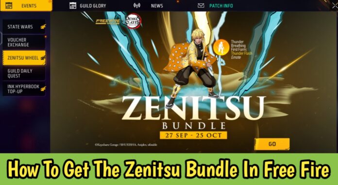 How To Get The Zenitsu Bundle In Free Fire Max