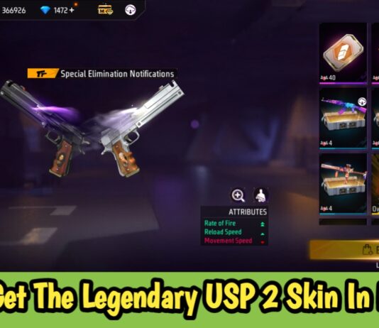 How To Get The Legendary USP 2 Skin In Free Fire : Ebony & Ivory