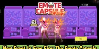 New Event In Free Fire Max: The Emote Capsule