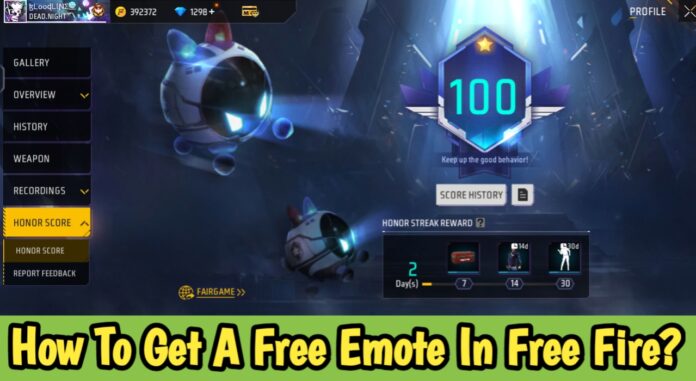 How To Get A Free Emote In Free Fire