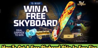 How To Get A Free Skyboard Skin In Free Fire Max