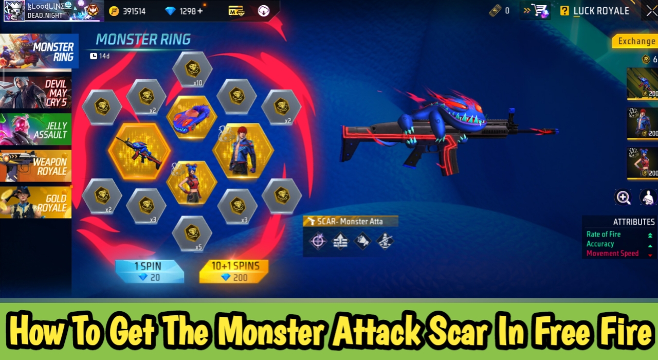 How To Get The Monster Attack Scar In Free Fire Max