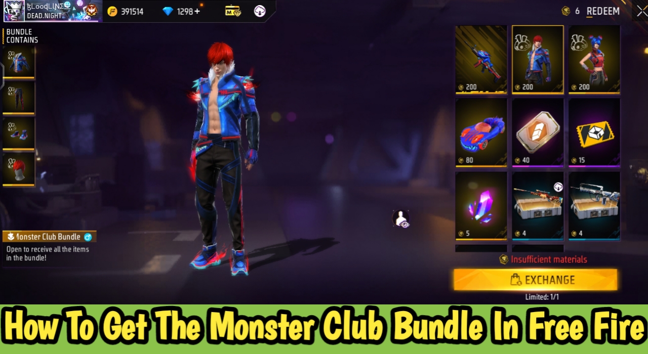 How To Get The Monster Club Bundle In Free Fire Max