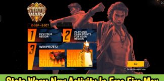 State Wars: New Activity In Free Fire Max