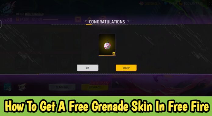 How To Get A Free Grenade Skin In Free Fire Max