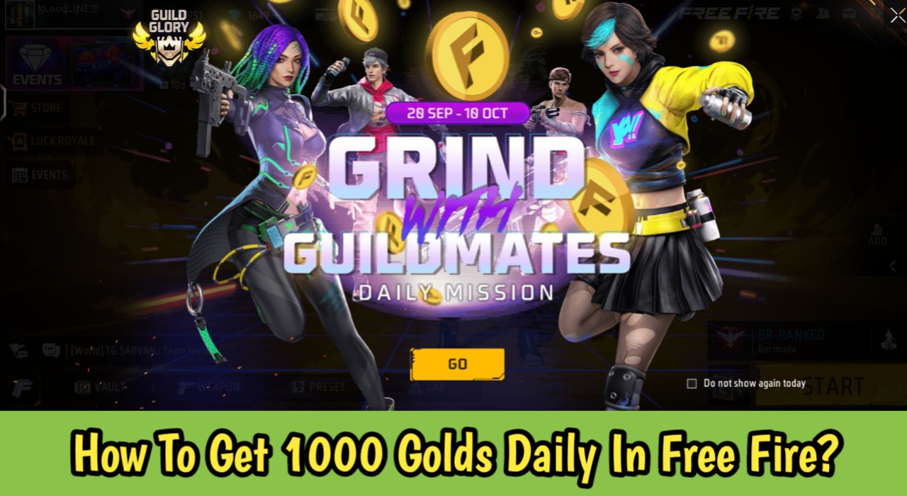 How To Get 1000 Golds Daily In Free Fire