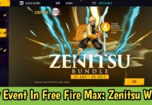 New Event In Free Fire Max: Zenitsu Wheel
