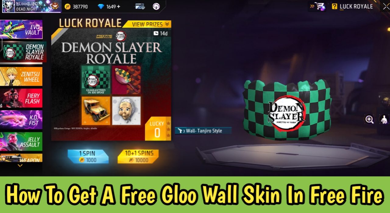 How To Get A Free Gloo Wall Skin In Free Fire Max