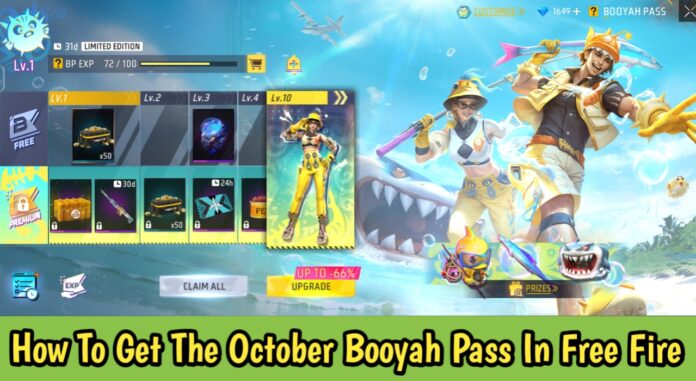 How To Get The October Booyah Pass In Free Fire Max