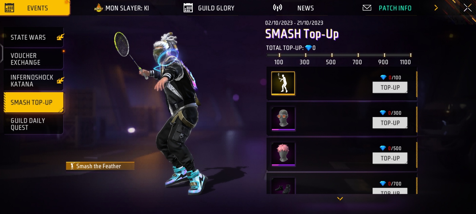 New Top-Up Event in Free Fire Max: Smash Top-Up