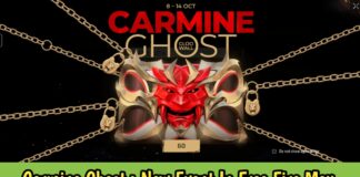Carmine Ghost : New Event In Free Fire Max