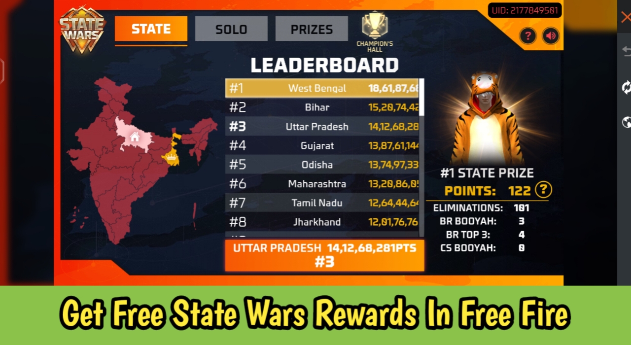 Get Free State Wars Rewards In Free Fire