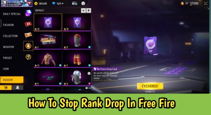 How To Stop Rank Drop In Free Fire