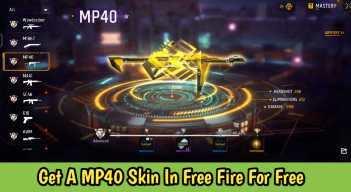 Get A MP40 Skin In Free Fire For Free