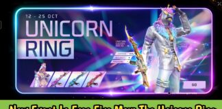 New Event In Free Fire Max: The Unicorn Ring