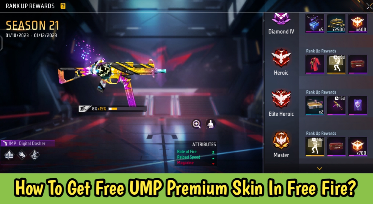 How To Get Free UMP Premium Skin In Free Fire