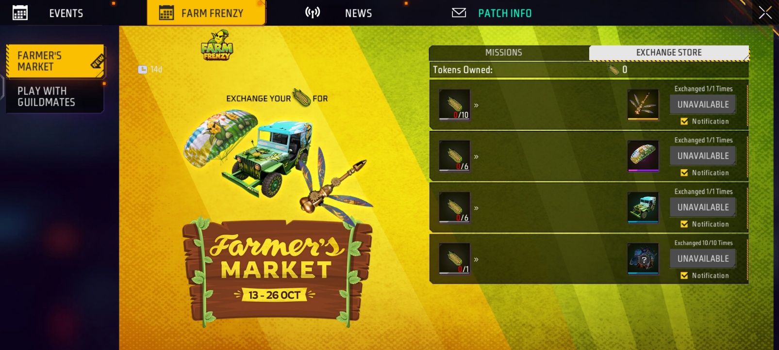 New Event In Free Fire Max: The Farmer’s Market