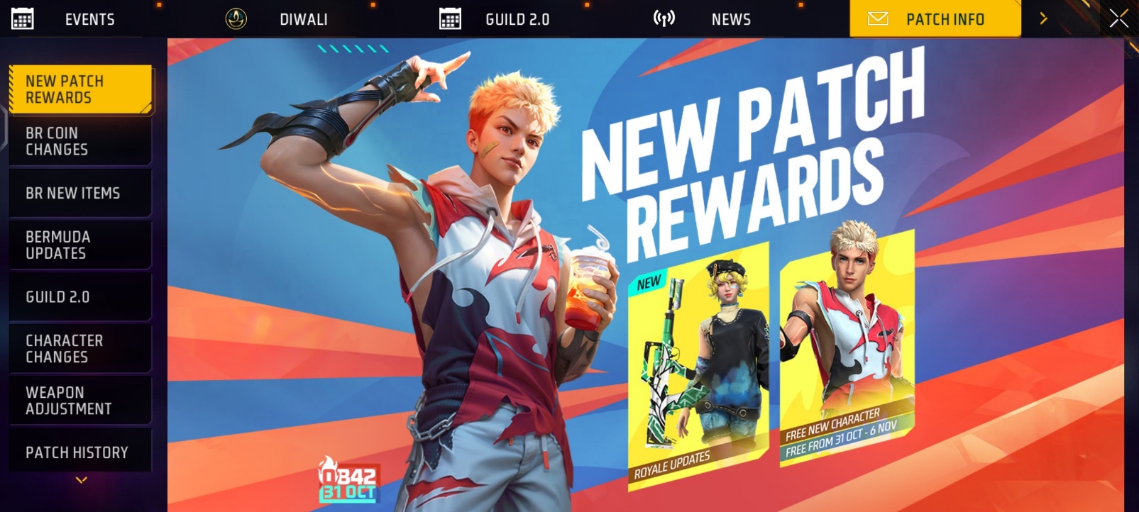 Free Fire Max OB42 Update (October 31): Features And Details