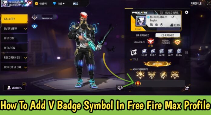 How To Add V Badge Symbol In Free Fire Max Profile