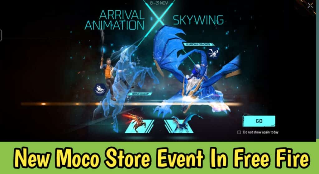 New Moco Store Event In Free Fire : Here’s How To Get Arrival Animation & Skywing In Free Fire Max