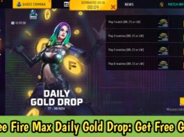 Free Fire Max Daily Gold Drop: Get Free Gold Until Month End