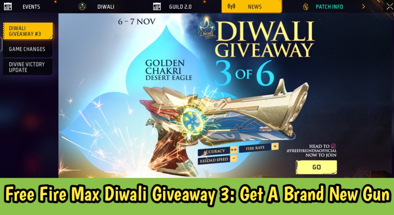 Free Fire Max Diwali Giveaway 3 – Get A Brand New Desert Eagle Skin: Here’s How