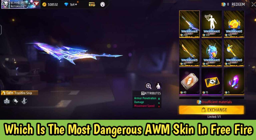 Which Is The Most Dangerous AWM Skin In Free Fire Max And How To Get It?