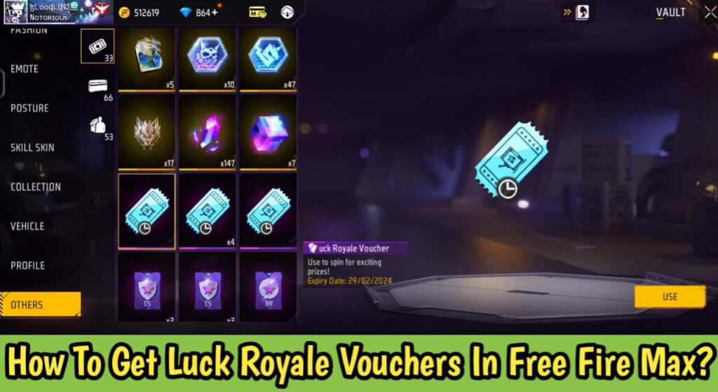 How To Get Free Luck Royale Vouchers In Free Fire Max?