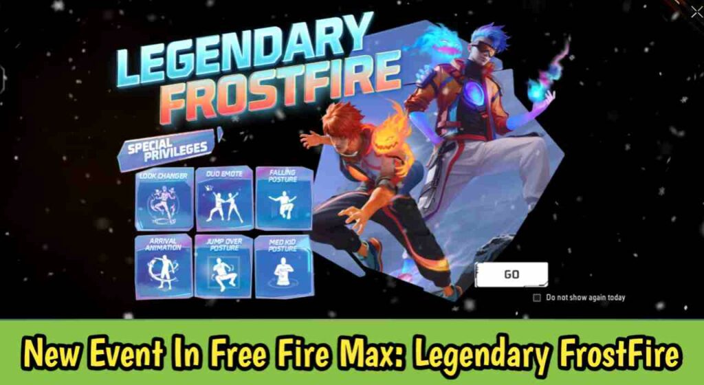 New Event In Free Fire Max: Legendary FrostFire