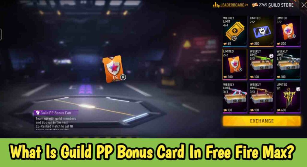 What Is Guild PP Bonus Card In Free Fire Max?