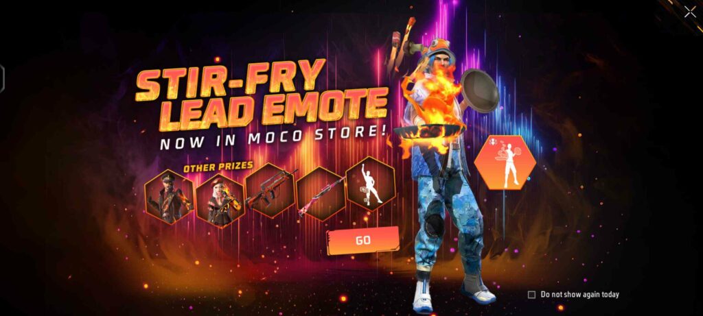 How to get the new lead emote in Free Fire Max: The stir-fry emote?